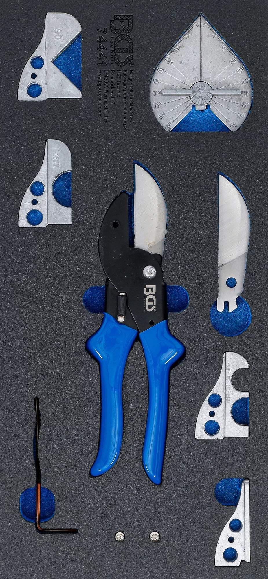 BGS 74441 Satz Multifunktionscheren Gehrungsscheren für Kunststoffrohre 8 teilig