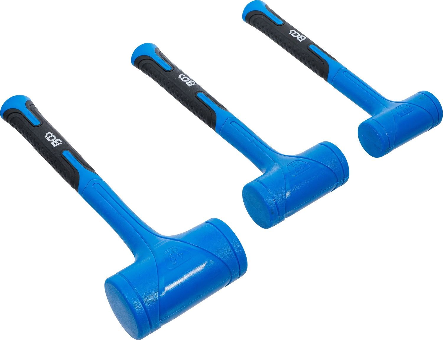 BGS 74442 Satz Schonhammer rückschlagfrei Ø47 / 55 / 65mm 450 / 765 / 1275g 3 teilig