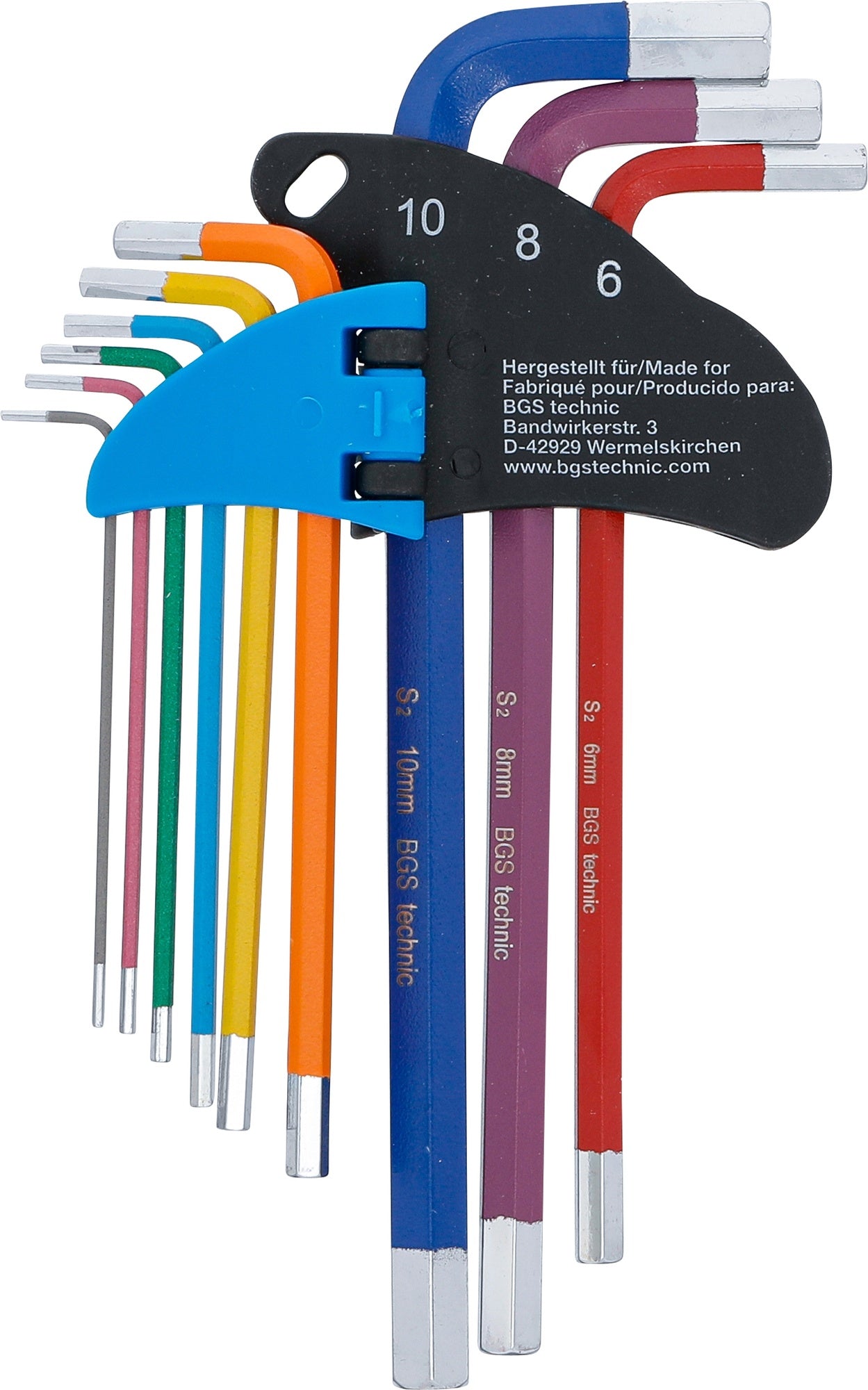 BGS 74455 Satz Winkelschlüssel Multicolour Innensechskant 1,5 - 10mm 9 teilig
