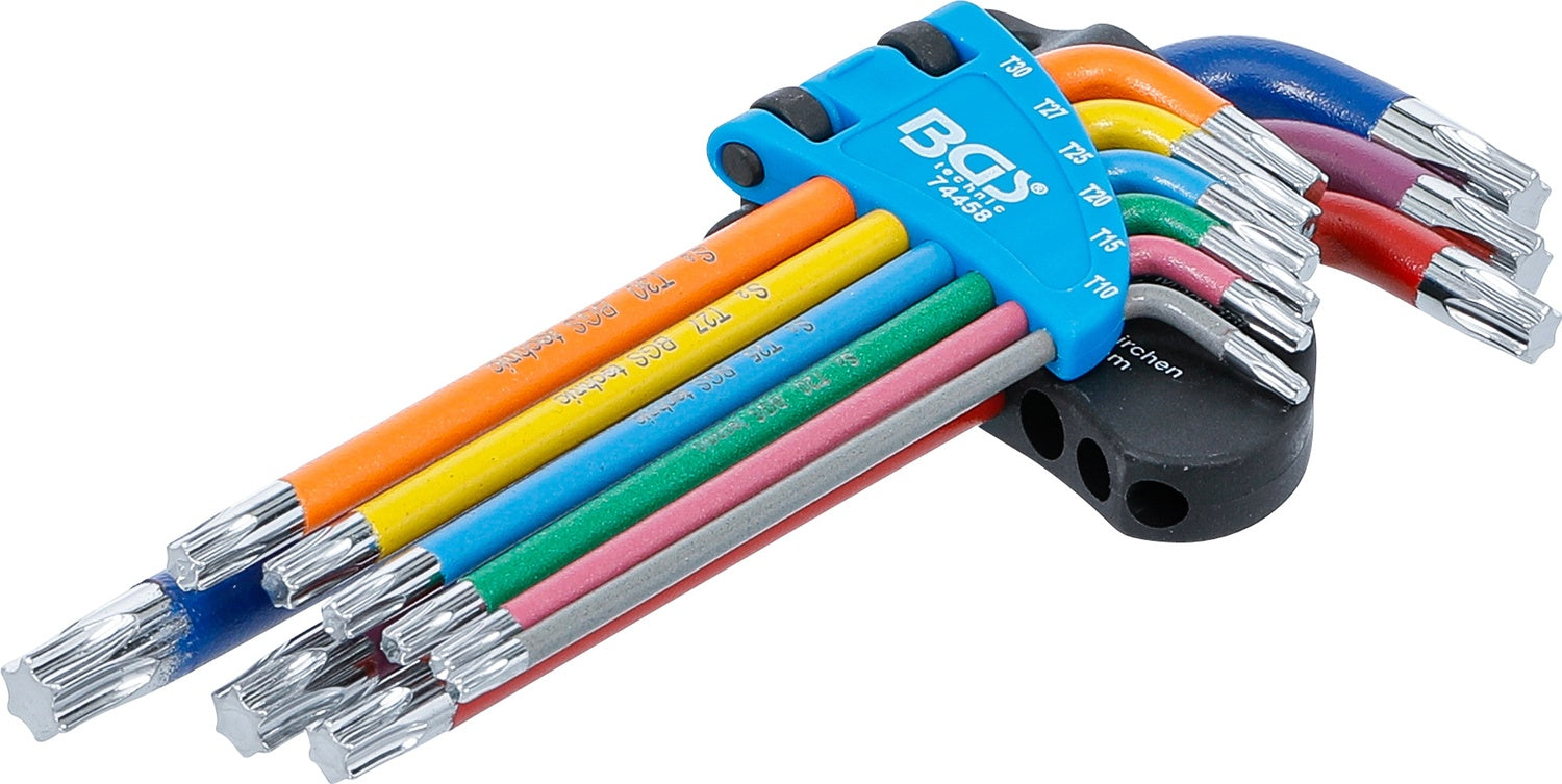 BGS 74458 Satz Winkelschlüssel Multicolour T-Profil (für Torx) T10 - T50 9 teilig