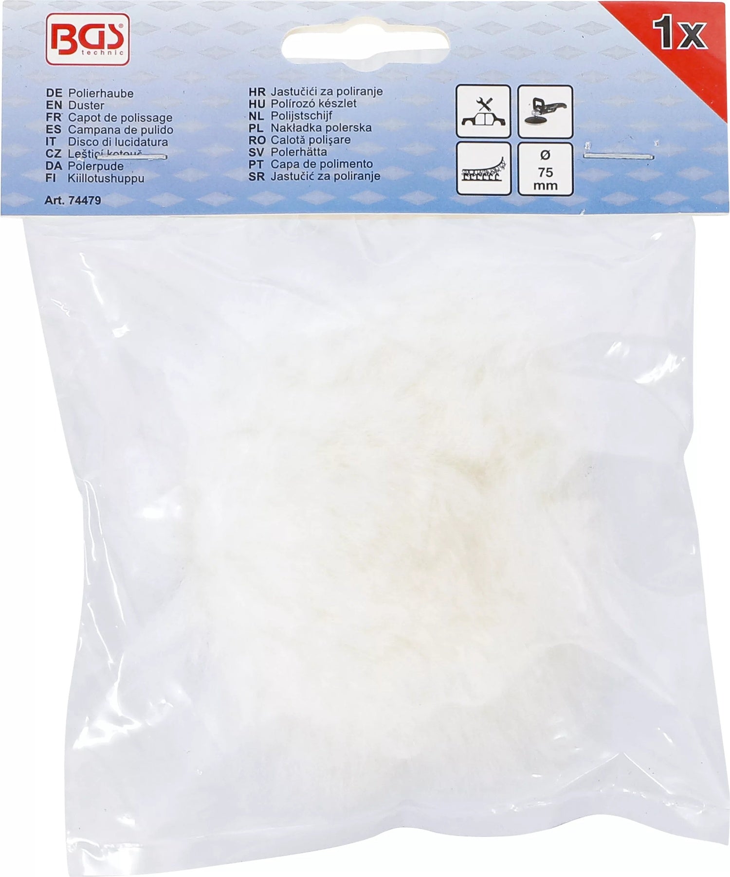 BGS 74479 Polierhaube Durchmesser Ø75mm