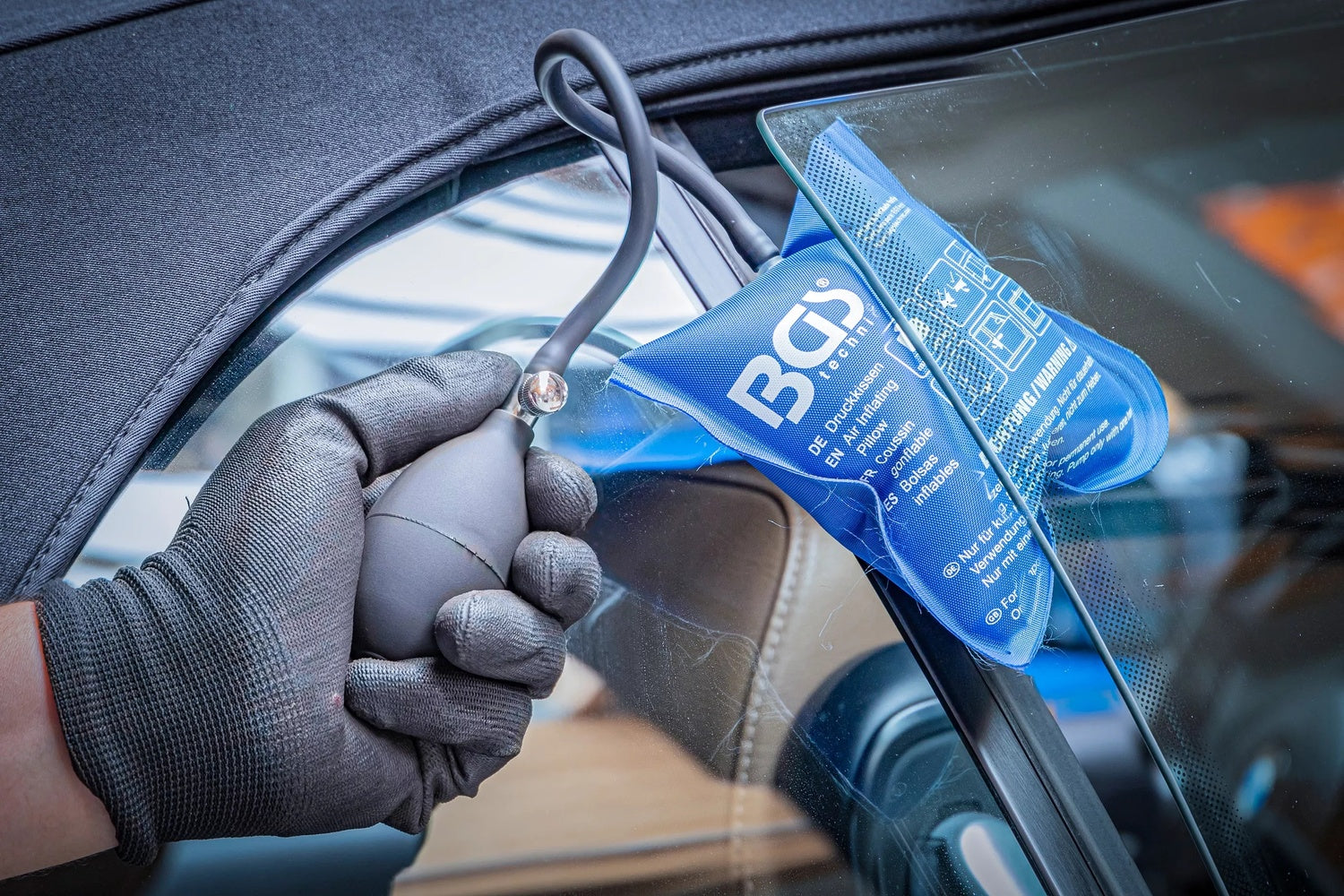 BGS 74481 Druckkissen mit Handpumpe Quadrat 165 x 150mm