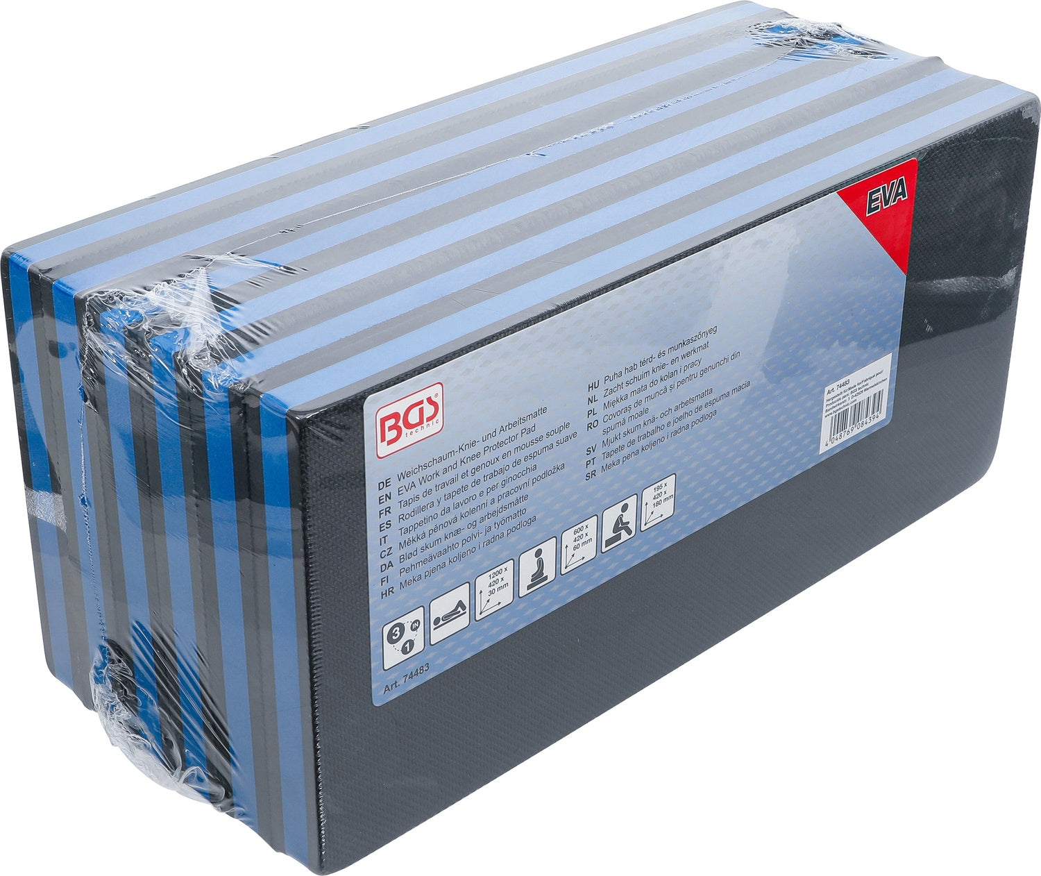 BGS 74483 Weichschaum Kniematte Arbeitsmatte faltbar 3-in-1