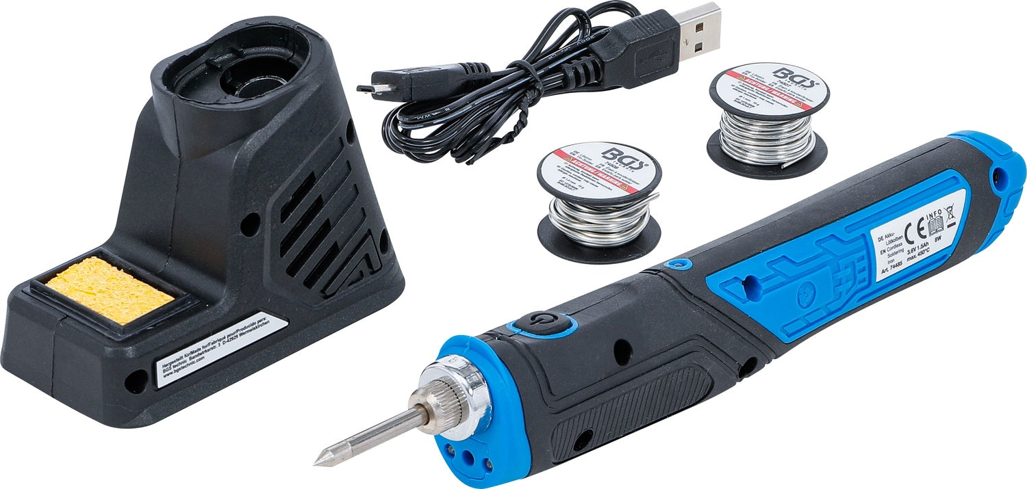 BGS 74485 Akku Lötkolben 8 Watt mit Ladestation Lötzinn