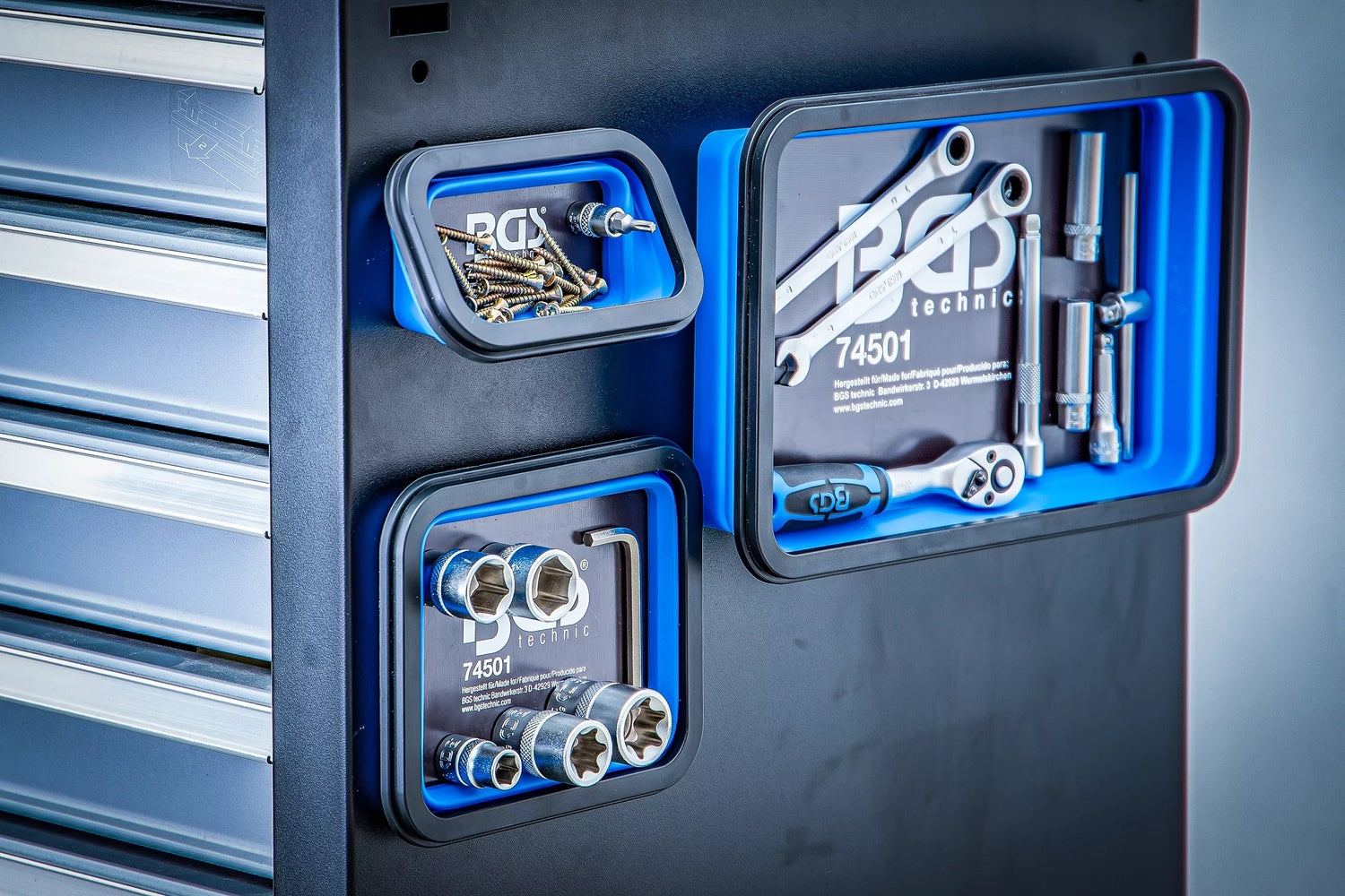 BGS 74501 Satz Magnet Haftschalen Silikon faltbar 3 teilig