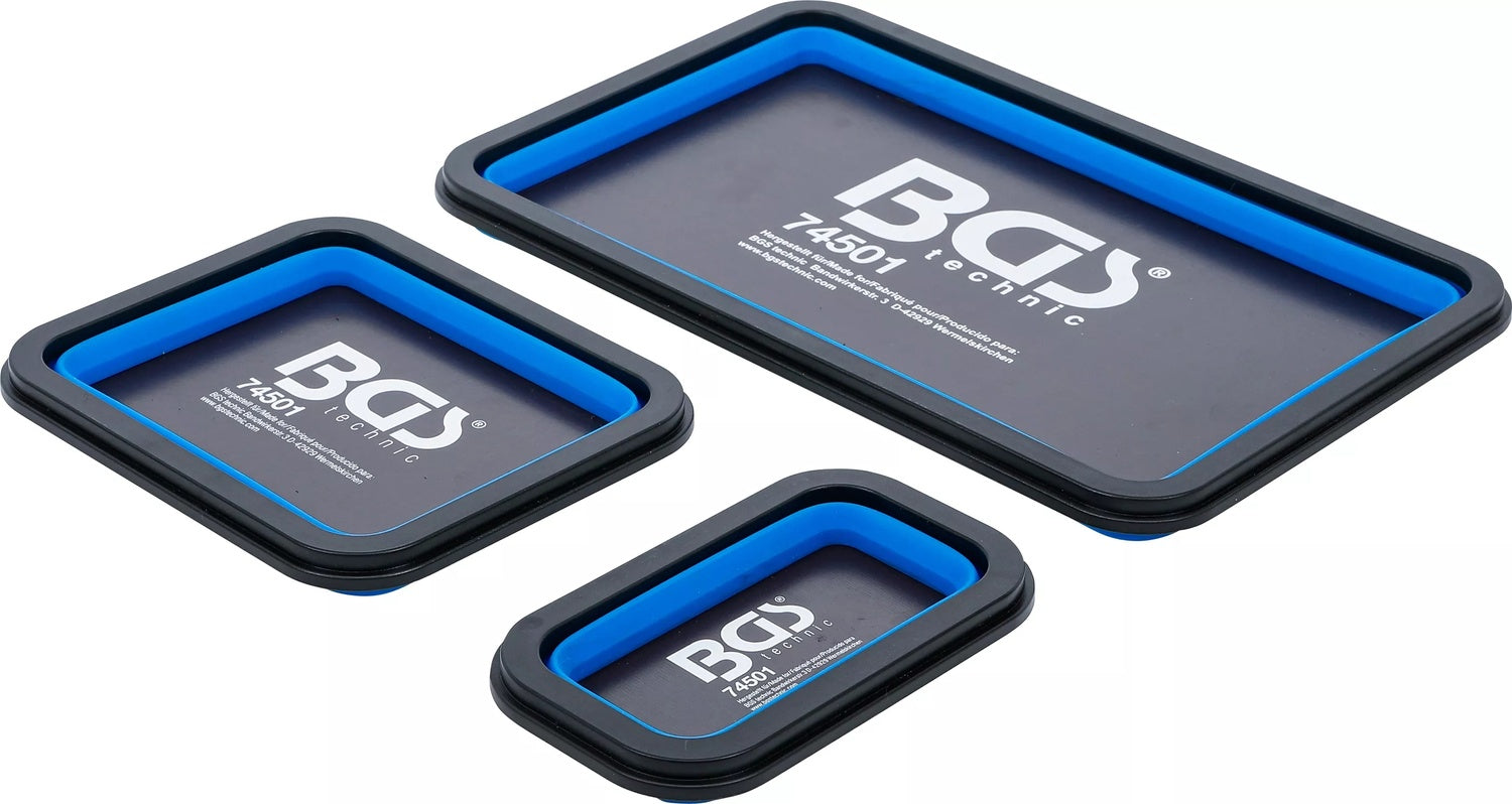 BGS 74501 Satz Magnet Haftschalen Silikon faltbar 3 teilig