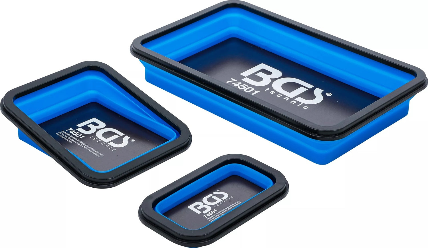 BGS 74501 Satz Magnet Haftschalen Silikon faltbar 3 teilig