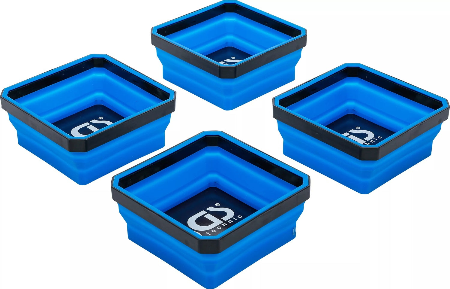 BGS 74502 Satz Magnet Haftschalen Silikon faltbar 115 x 115 x 50mm 4 teilig