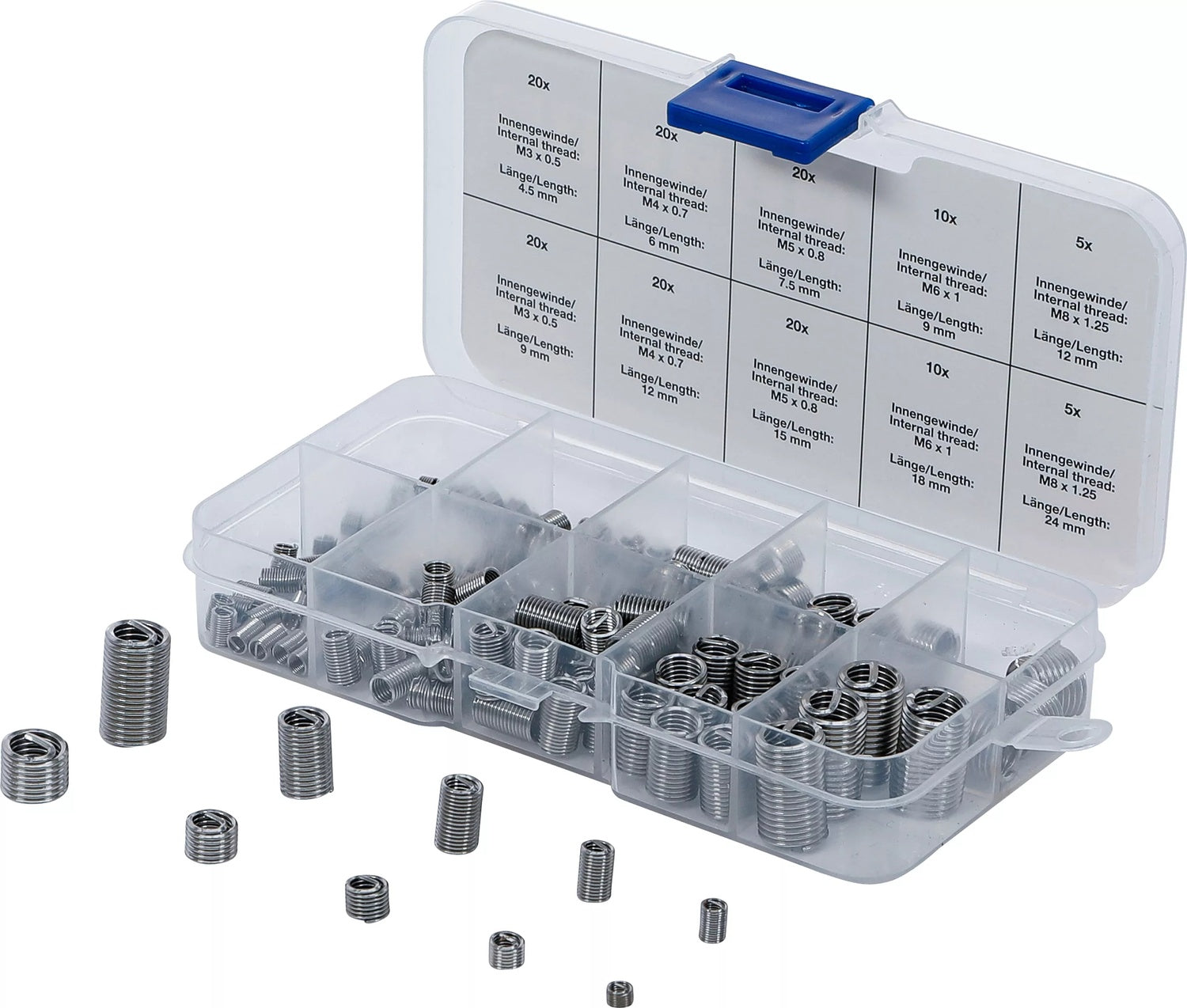 BGS 74506 Satz Gewinde Reparatur Sortiment Edelstahl 150 teilig