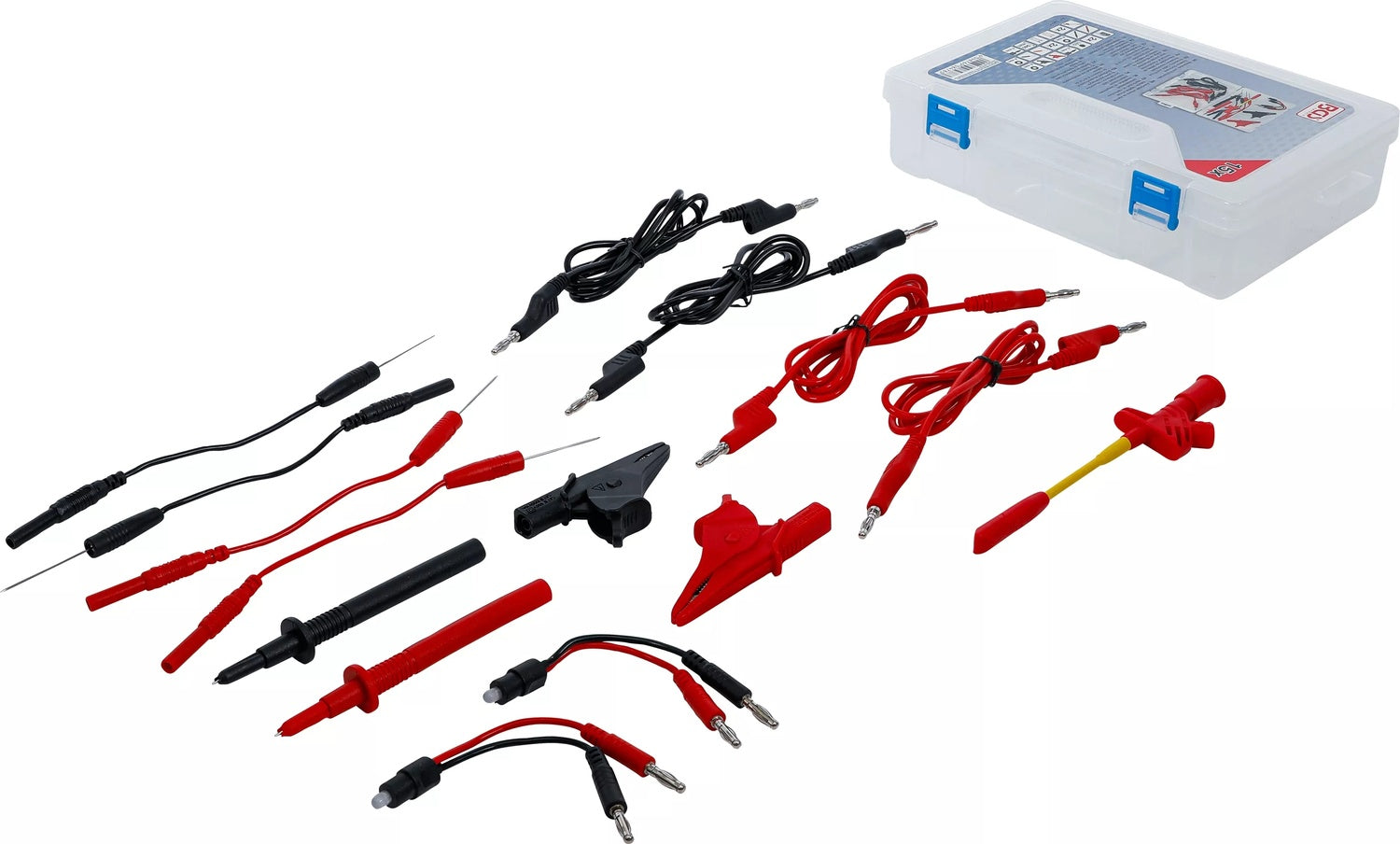 BGS 74511 Sortiment Zubehör Messkabel und Prüfspitzen für Multimeter 15 teilig