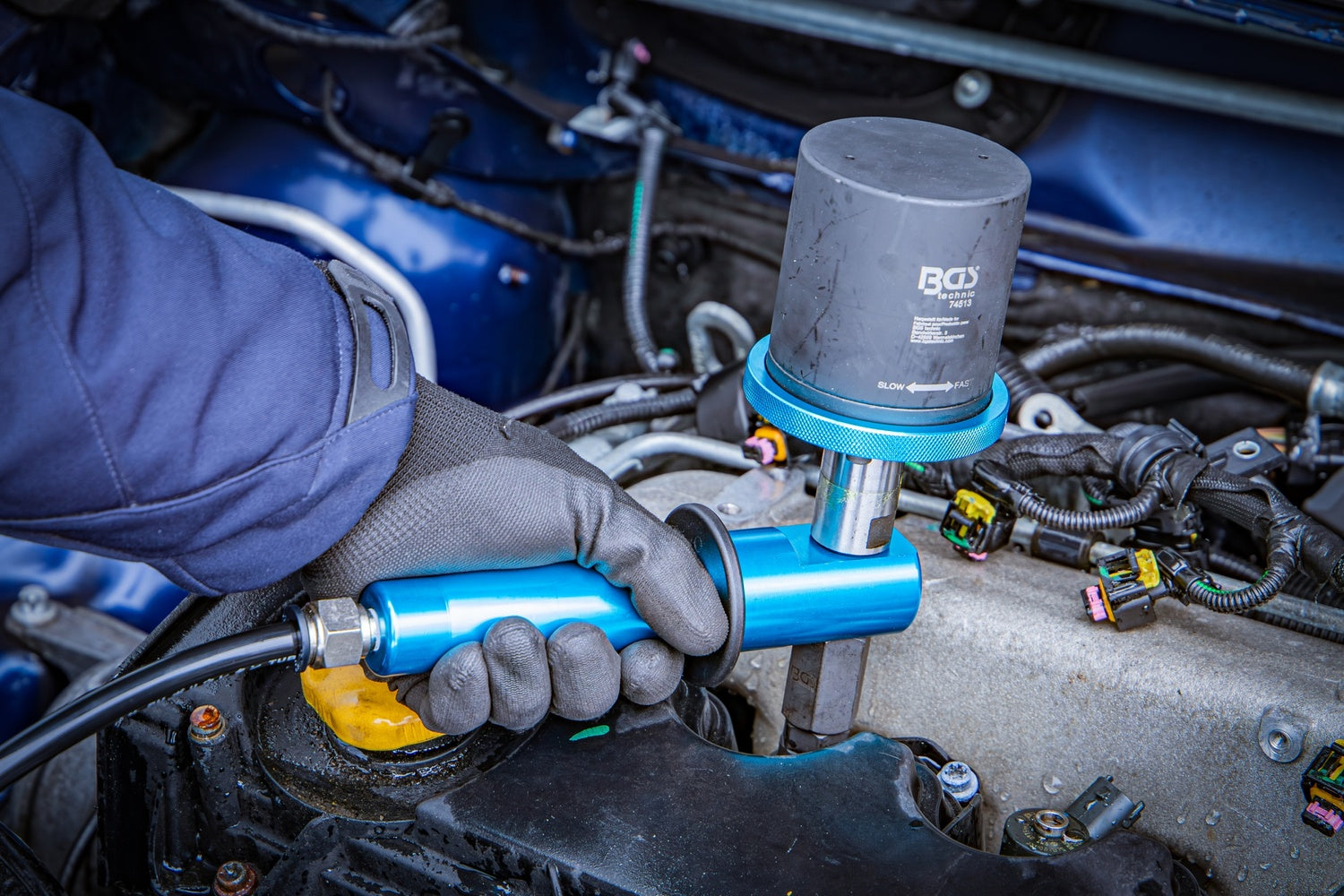 BGS 74512 Satz Druckluft Diesel Injektoren Auszieher Adapter