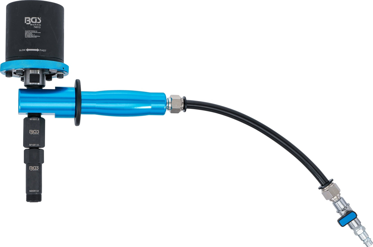 BGS 74512 Satz Druckluft Diesel Injektoren Auszieher Adapter