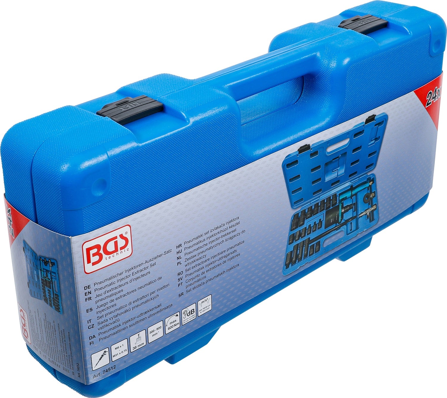 BGS 74512 Satz Druckluft Diesel Injektoren Auszieher Adapter