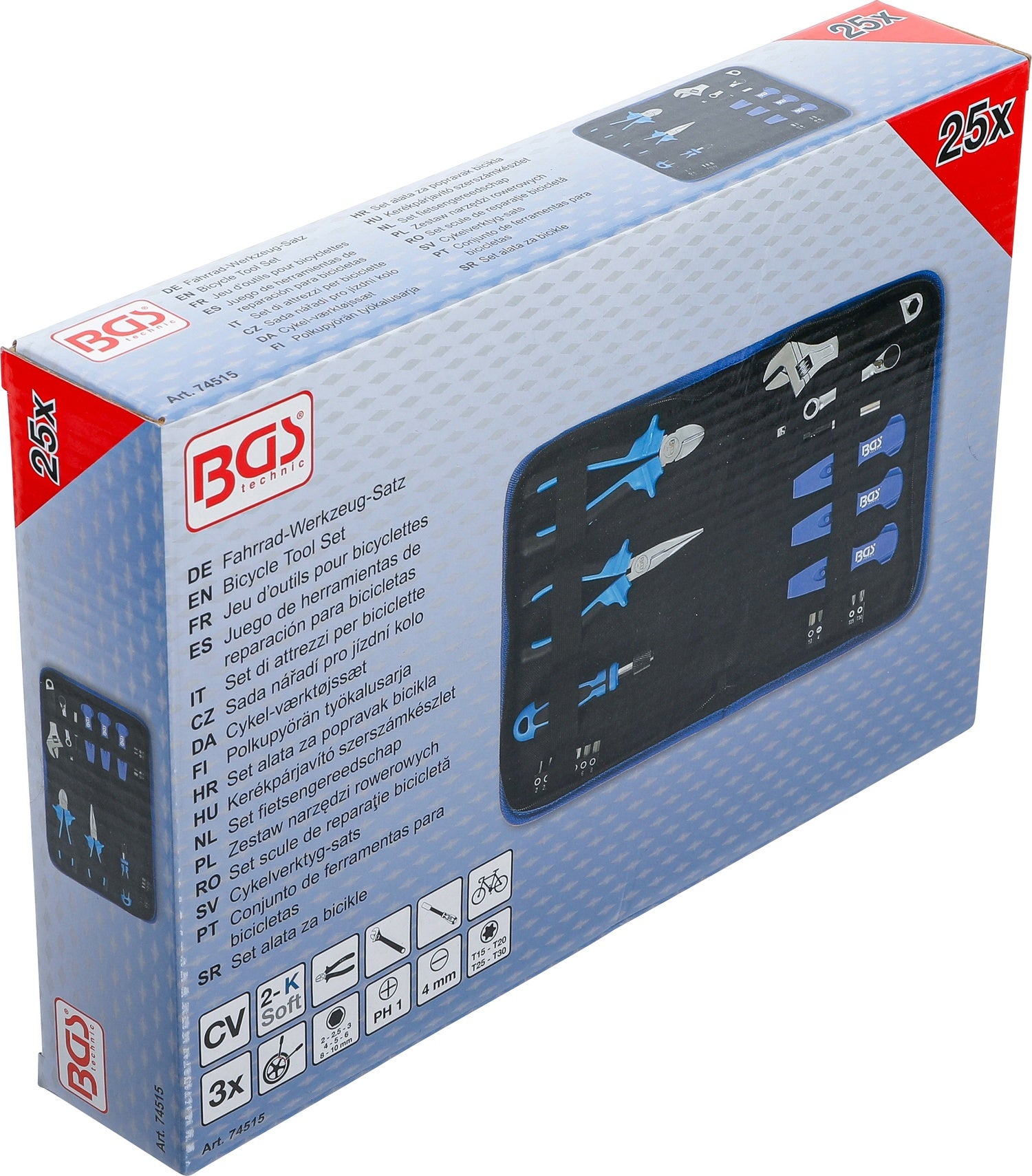 BGS 74515 Satz Werkzeug für Fahrrad 26 teilig Fahrradreparatur