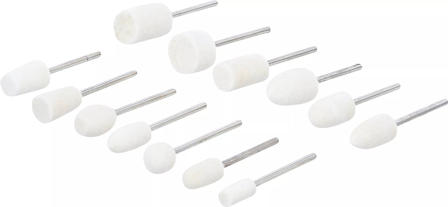 BGS 74532 Sortiment Polierköpfe Wollfilz unterschiedliche Schleifkopfformen