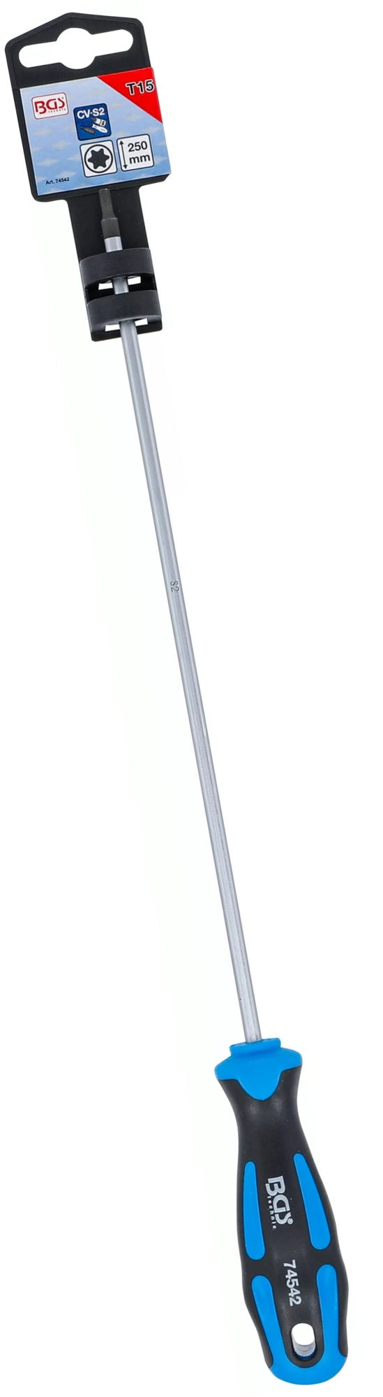 BGS 74542 Schraubendreher T-Profil (für Torx) T15 Klingenlänge 250mm