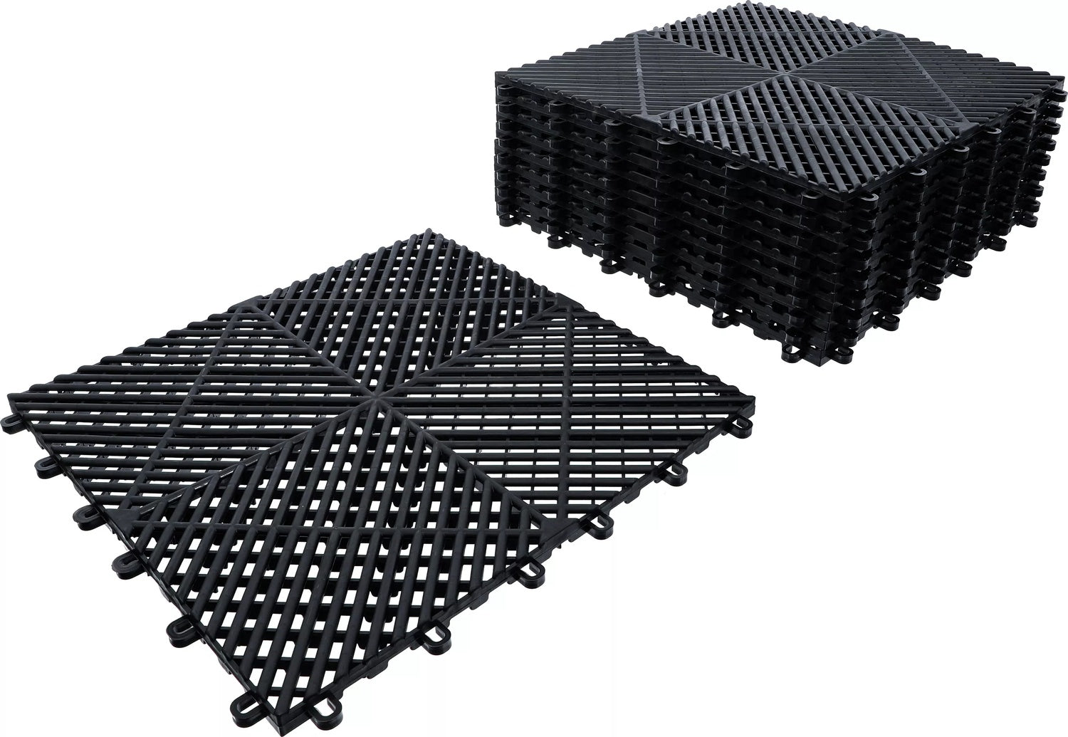 BGS 74546 Satz Kunststoff Fliesen Klick-System 400x 400x18mm 10 teilig