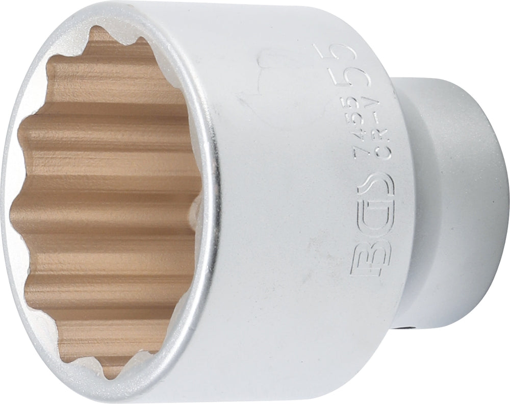 BGS 7455 Nuss / Stecknuss / Steckschlüsseleinsatz 55mm Zwölfkant Antrieb 20mm (3/4")