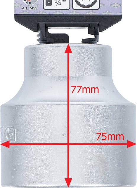 BGS 7455 Nuss / Stecknuss / Steckschlüsseleinsatz 55mm Zwölfkant Antrieb 20mm (3/4")