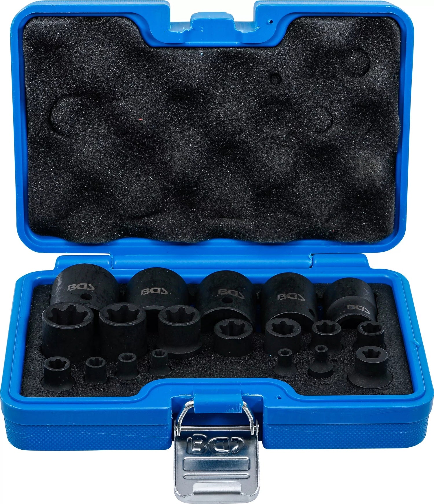 BGS 74554 Satz Kraft Steckschlüsseleinsätze E-Profil Plus SW EP4 - E32 19 teilig