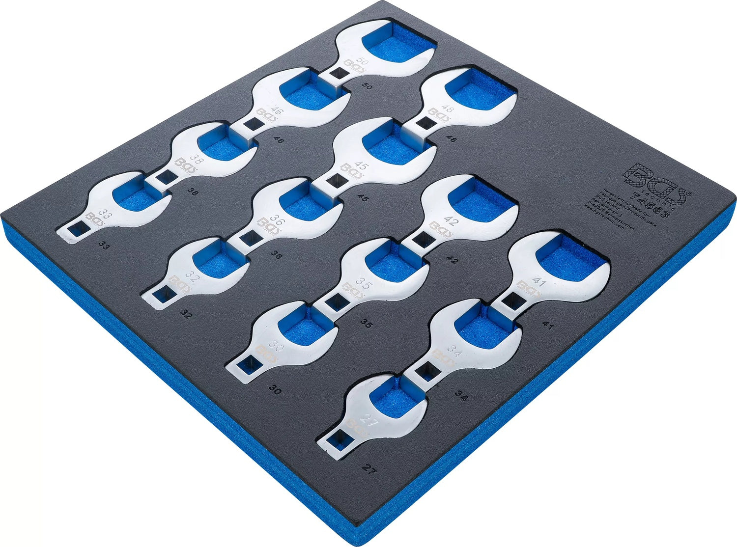 BGS 74563 Satz Hahnenfußschlüssel Werkstatteinlage 2/3 12,5mm (1/2") metrisch