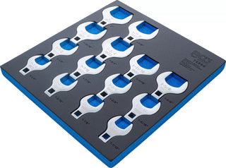 BGS 74564 Satz ZOLL Hahnenfußschlüssel Werkstatteinlage 2/3 12,5mm (1/2") Zollgrößen