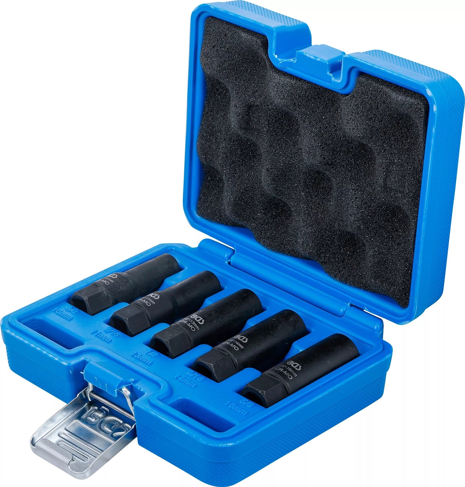 BGS 74568 Satz Spiralprofil Steckschlüssel Schraubenausdreher tief 10mm (3/8") SW 10 - 16mm