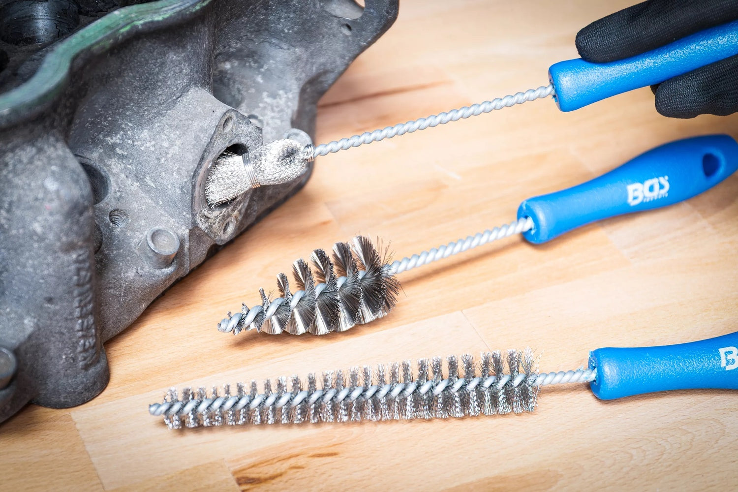 BGS 74575 Satz Reinigungsbürsten für Diesel Einspritzdüsen 3 teilig Bürstensatz