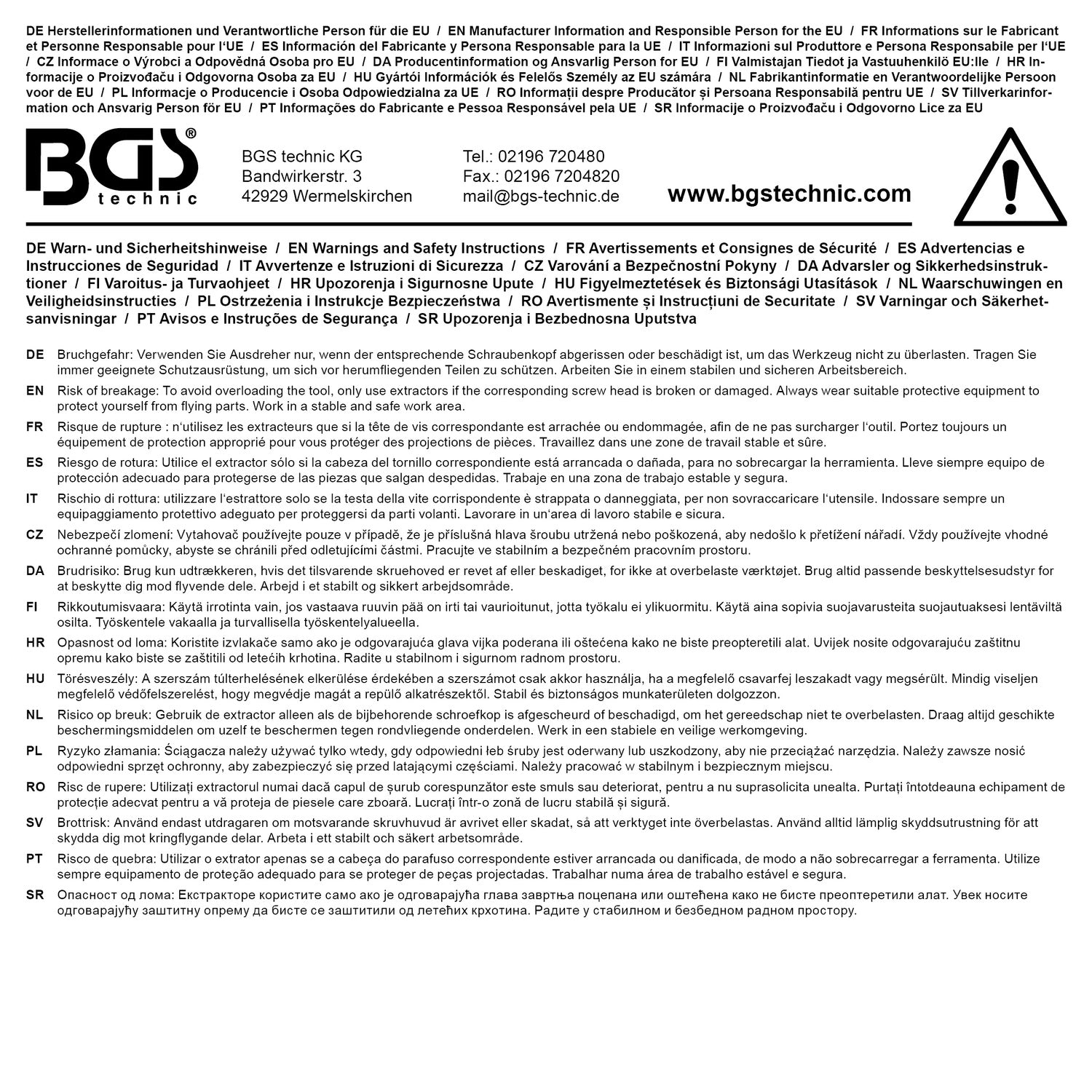 BGS 74581 Satz Spiralprofil Steckschlüsseleinsatz Schraubenausdreher Mutternsprenger 26 teilig