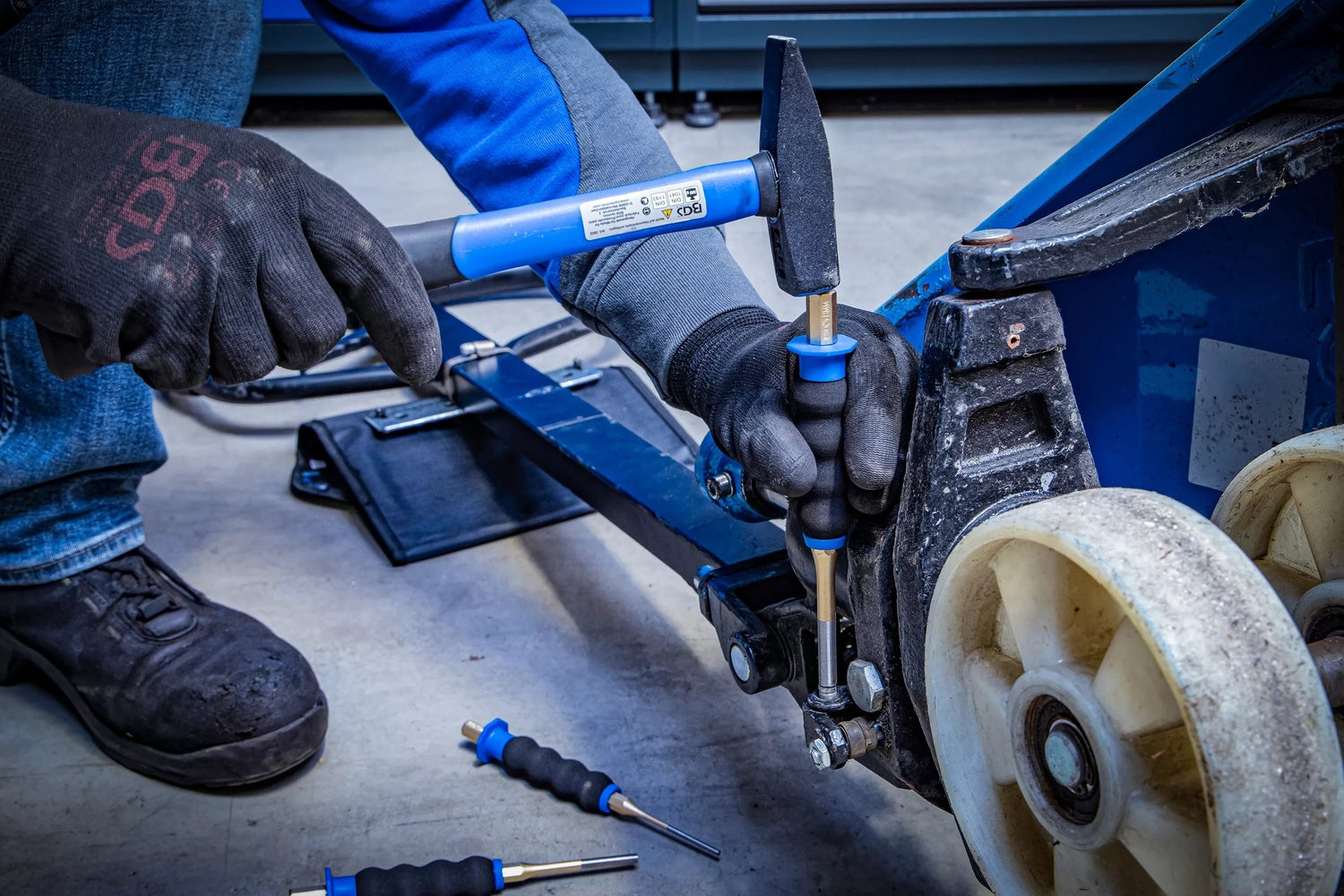 BGS 74591-4 Satz Splintentreiber mit Handschutz Länge 180mm Ø4mm Durchschläger