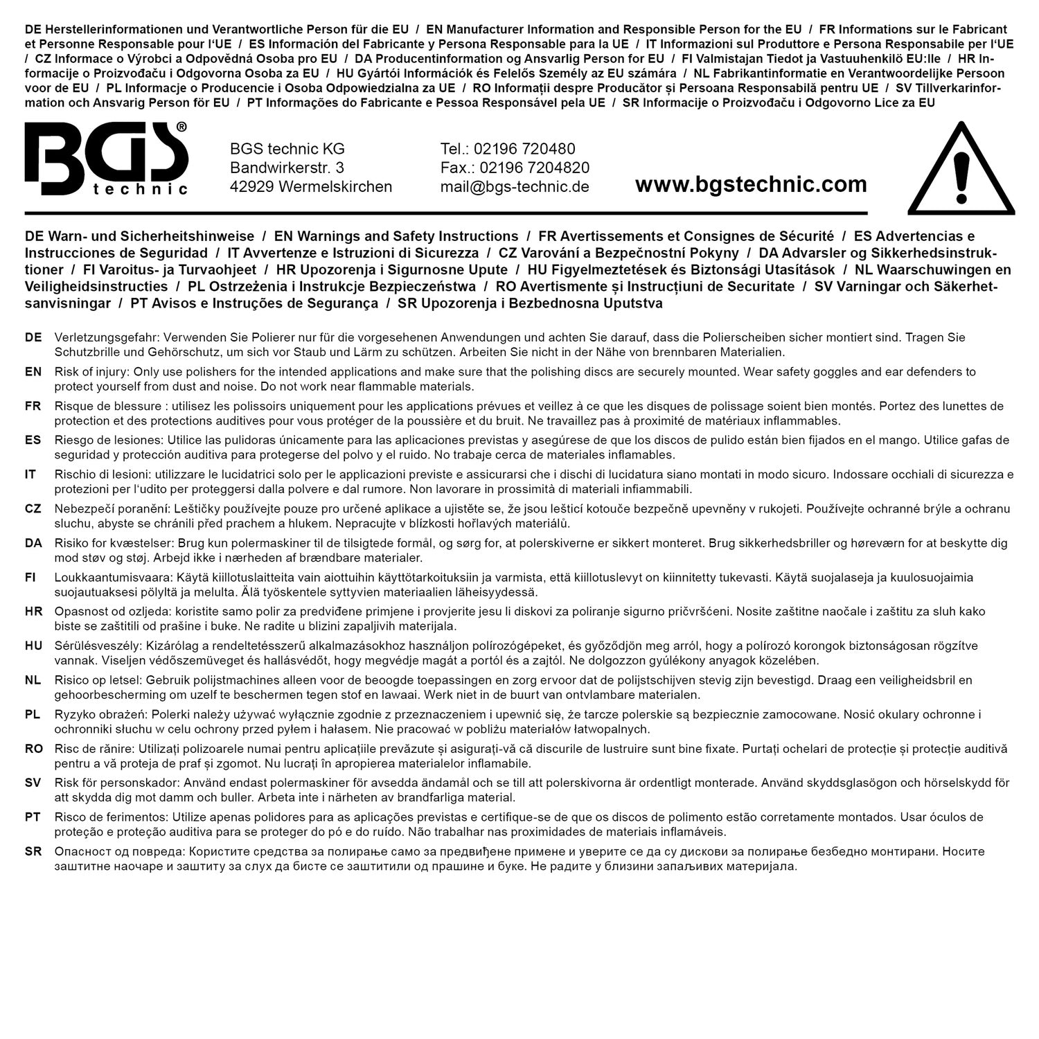 BGS 74619 Polierscheibe Aluminiumoxid Ø125mm Körnung 320