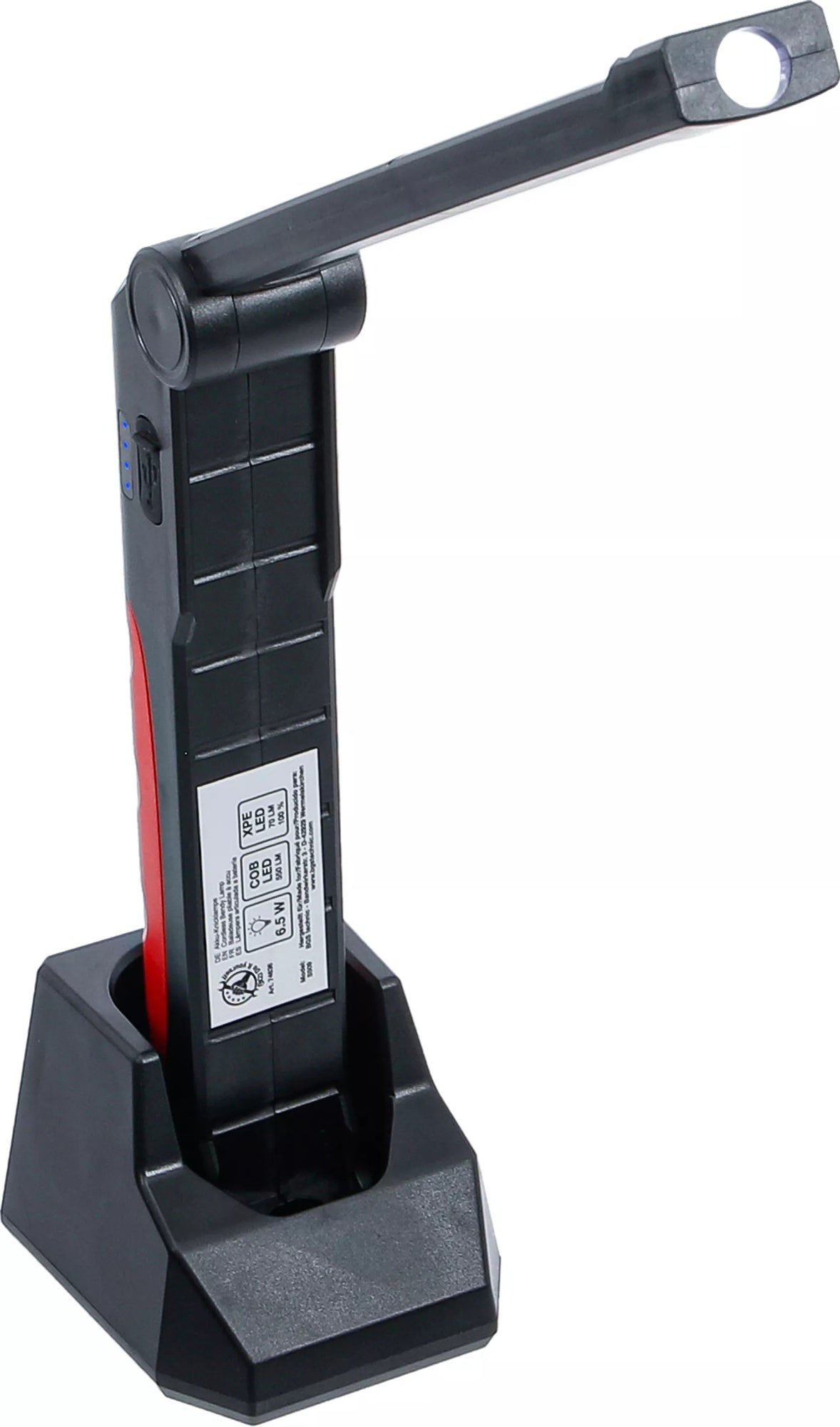 BGS DIY 74636 Akku Knicklampe mit COB-LED 6,5W mit Ladestation