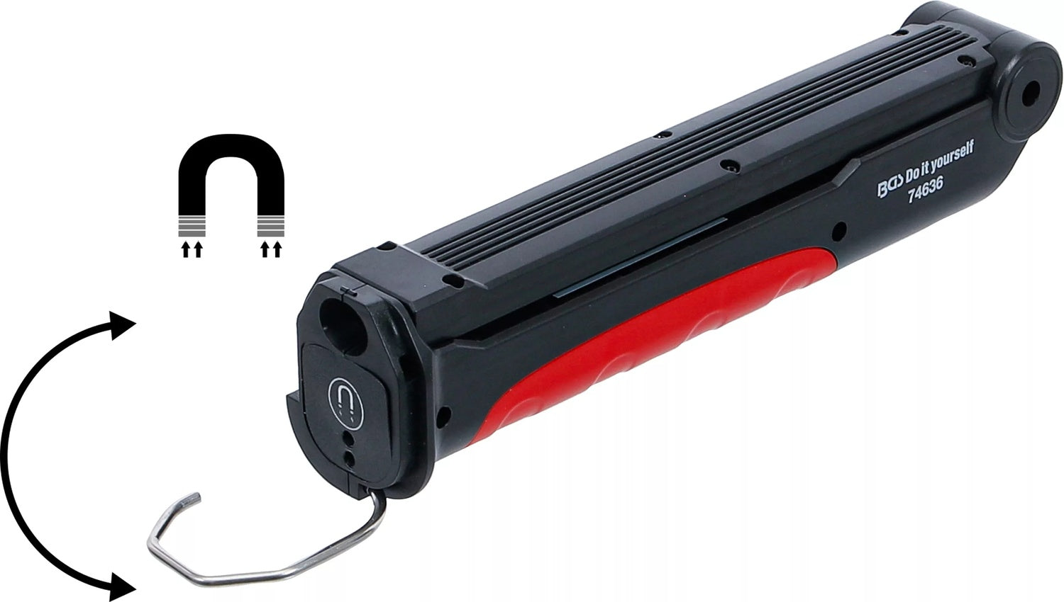 BGS DIY 74636 Akku Knicklampe mit COB-LED 6,5W mit Ladestation