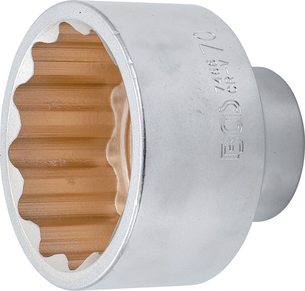 BGS 7466 Nuss / Stecknuss / Steckschlüsseleinsatz 70mm Zwölfkant Antrieb 20mm (3/4")