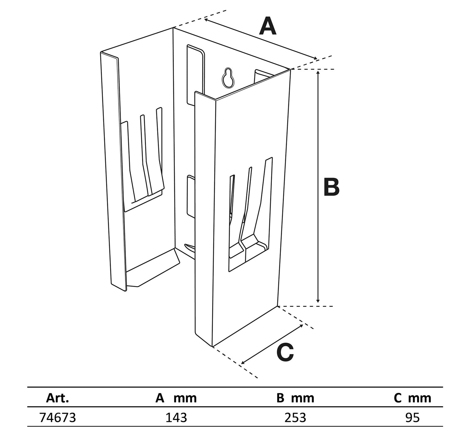 BGS 74673 Magnetischer Halter für Handschuhe Taschentücher Handschuhbox Taschentuchbox