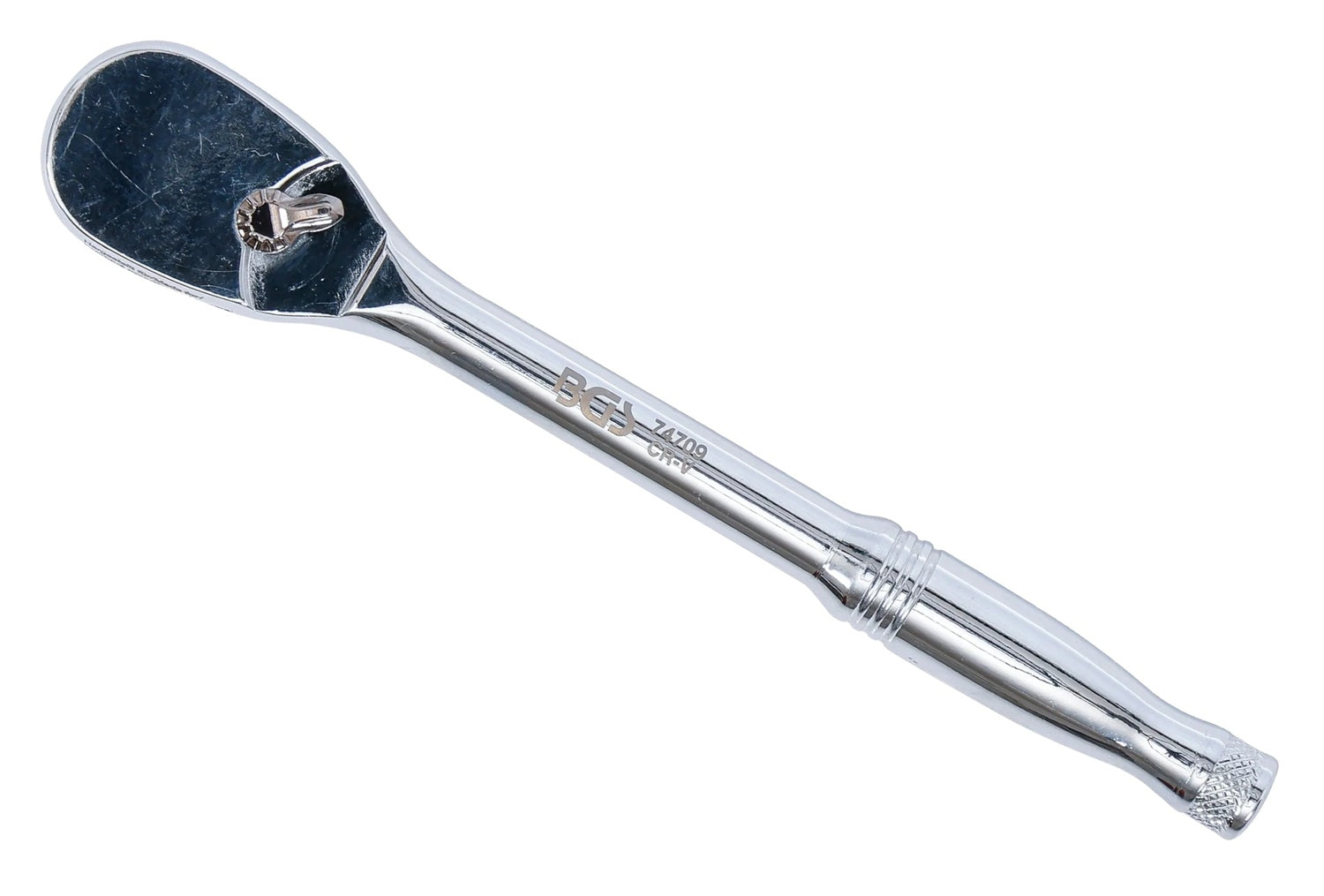 BGS 74709 Umschaltknarre Vollstahl feinverzahnt Abtrieb Außenvierkant 6,3mm (1/4")