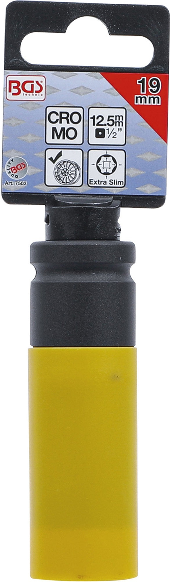 BGS 7503 Kraft-Schoneinsatz Ultra Slim Innenvierkant 12,5mm (1/2") SW 19mm