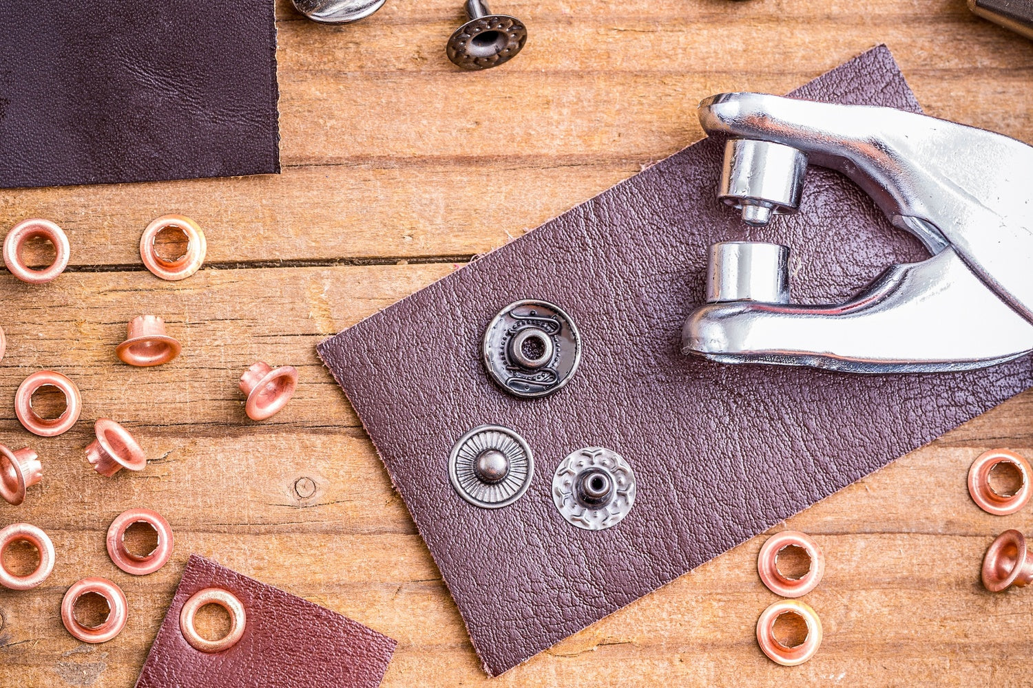 BGS DIY 75831 Ösenzange / Knopfzange mit 100 Ösen Ø 5,0mm