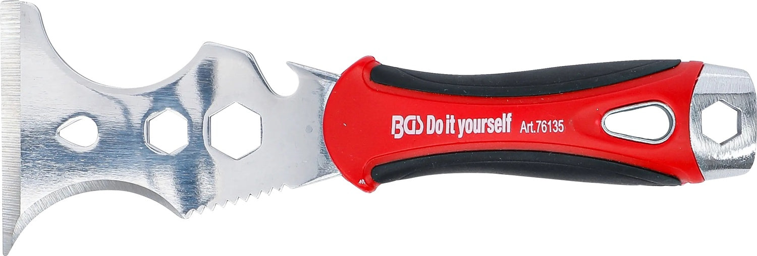 BGS DIY 76135 Multifunktions Spachtel 15-in-1 Klingenlänge 75mm Multitool All-In-One