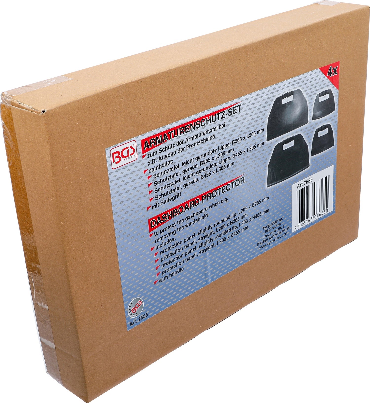 BGS 7685 Satz Armaturenschutz 4 teilig