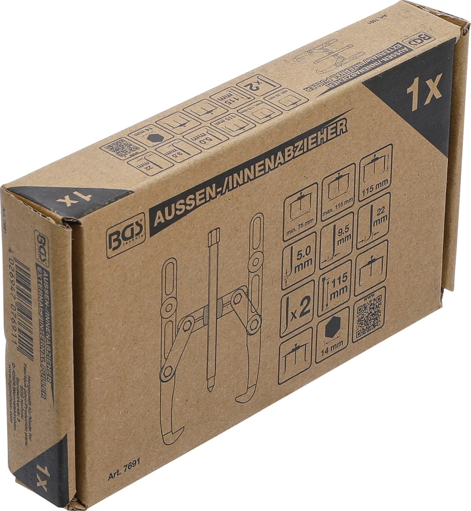 BGS 7691 Abzieher Außenabzieher & Innenabzieher 2 armig 75 - 115mm