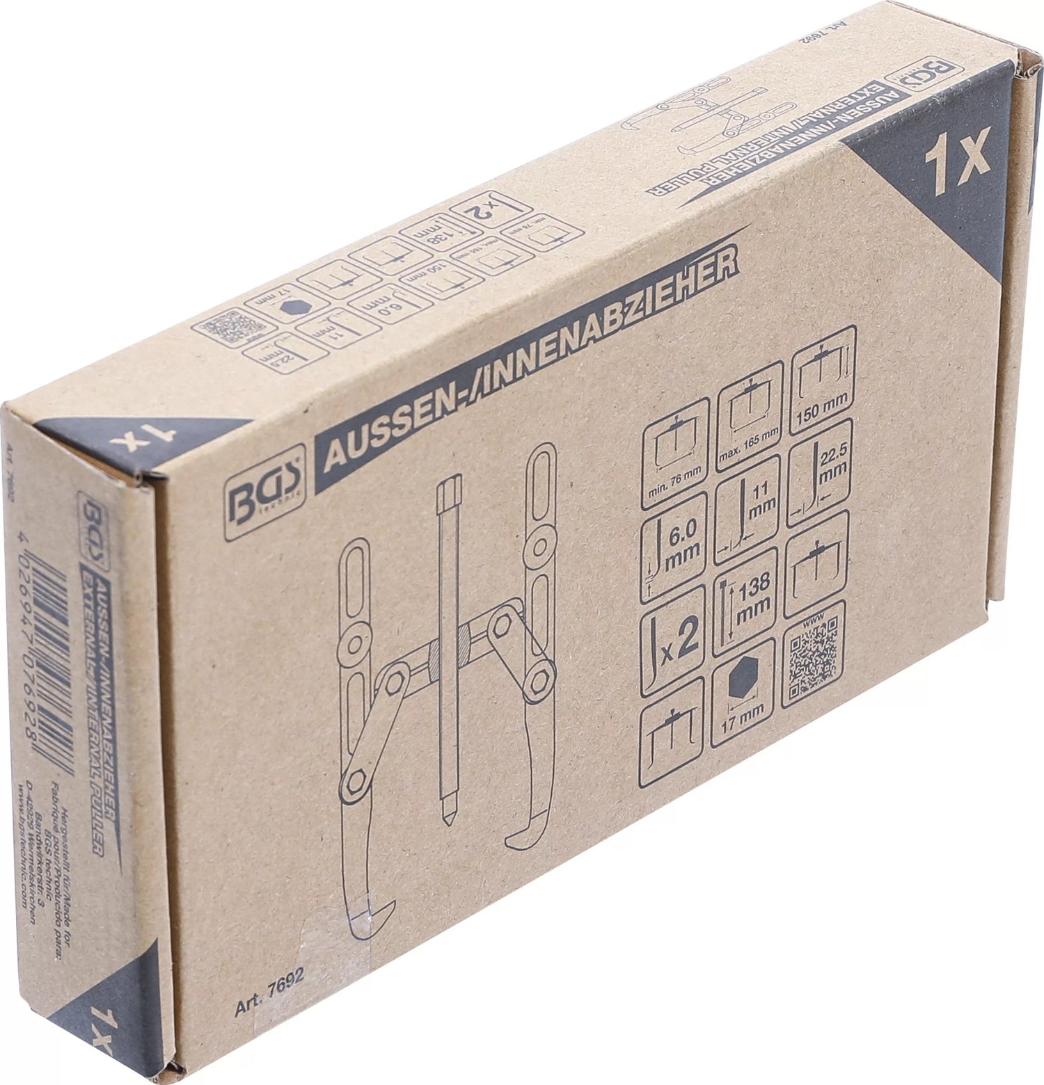 BGS 7692 Abzieher Außenabzieher & Innenabzieher 2 armig 76-165mm