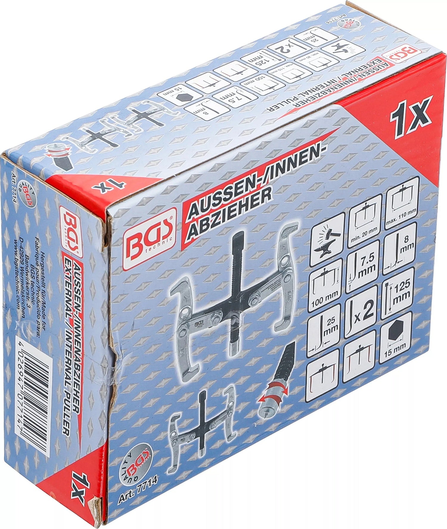BGS 7714 Abzieher Außenabzieher & Innenabzieher 2 armig 20 - 140mm