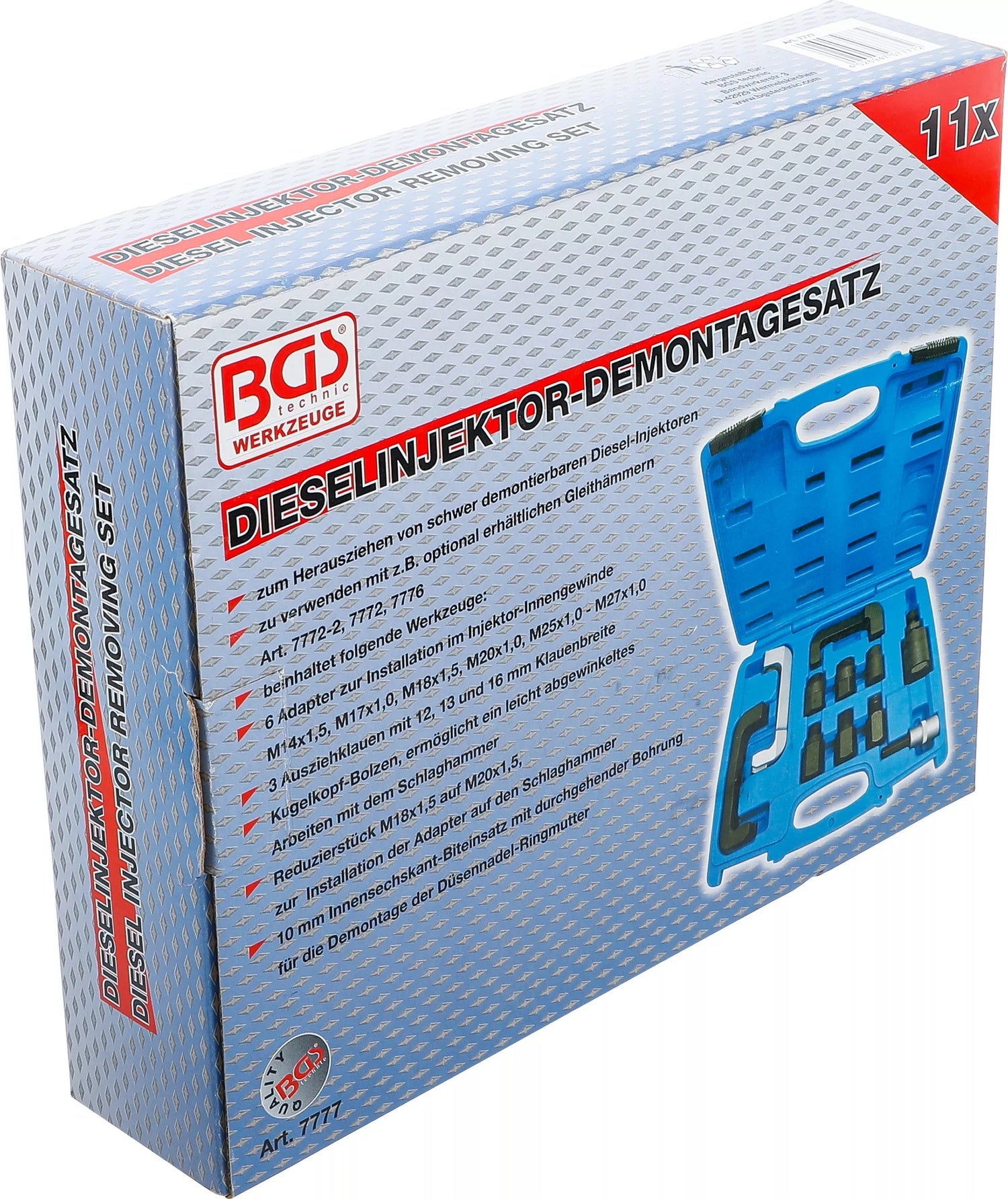 BGS 7777 Satz Demontagewerkzeug für festsitzende Diesel Injektoren 10 teilig