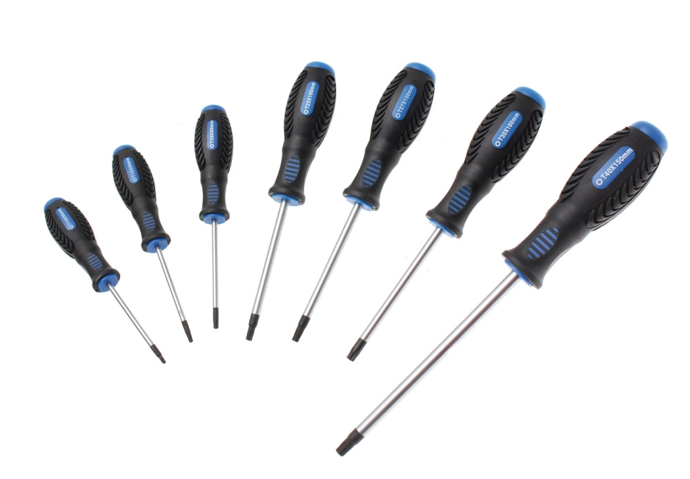 BGS 7841 Satz Schraubendreher T-Profil (für Torx) T10 - T40 mit Bohrung 7 teilig
