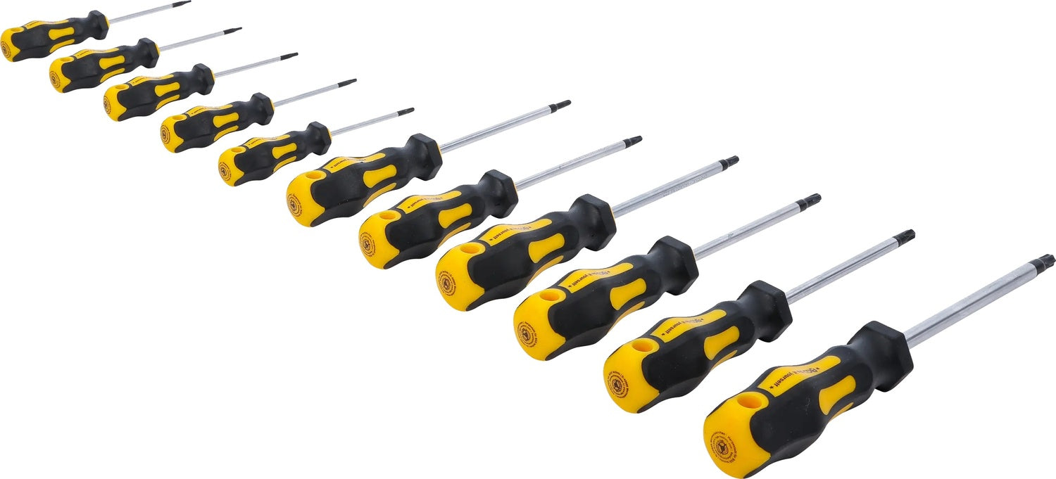 BGS DIY 7844 Satz T-Profil Torx Schraubendreher ohne Stirnbohrung 11 teilig