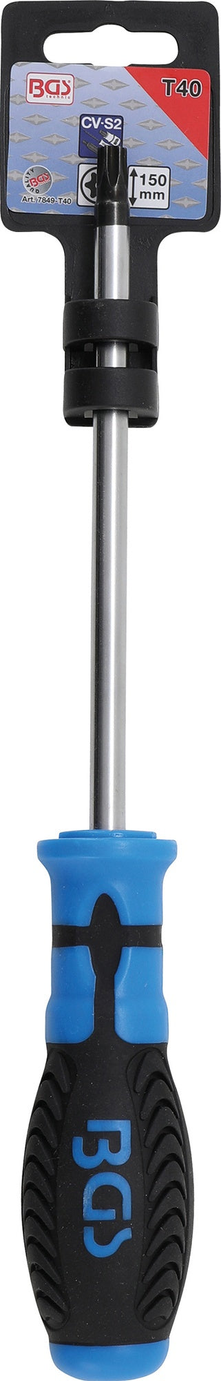 BGS 7849-T40 Schraubendreher Abtrieb T-Profil (für Torx) mit Bohrung Klingenlänge 150mm