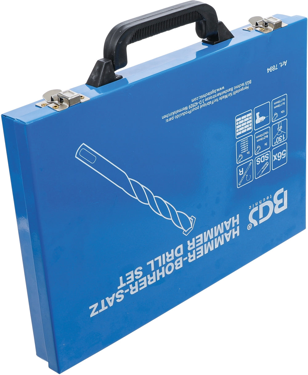 BGS 7894 Satz Hammerbohrer SDS-Schaft Hartmetallspitze 4 - 12mm