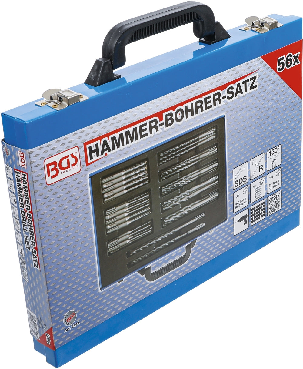 BGS 7894 Satz Hammerbohrer SDS-Schaft Hartmetallspitze 4 - 12mm