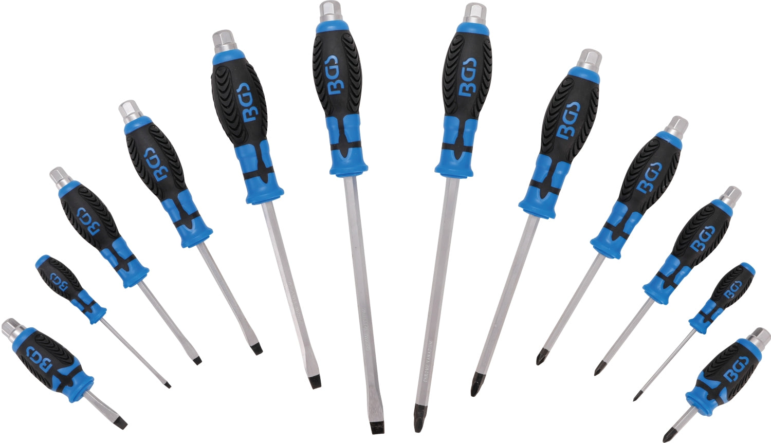 BGS 7895 Satz Schraubendreher 12 teilig Kreuz & Schlitz im Koffer